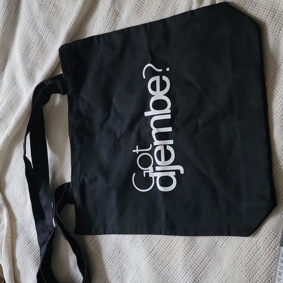Black Tote Bag "Got djembe?" - Picture 5 of 5